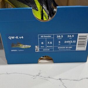 Brooks Black and Neon Yellow Track Sprint Spikes